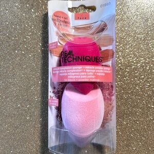 🆕 Real Techniques Pink Miracle Complexion Powder Liquid Makeup Sponge Set